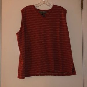 Jones Jeans 100% cotton deep orange striped tank Women’s 3X